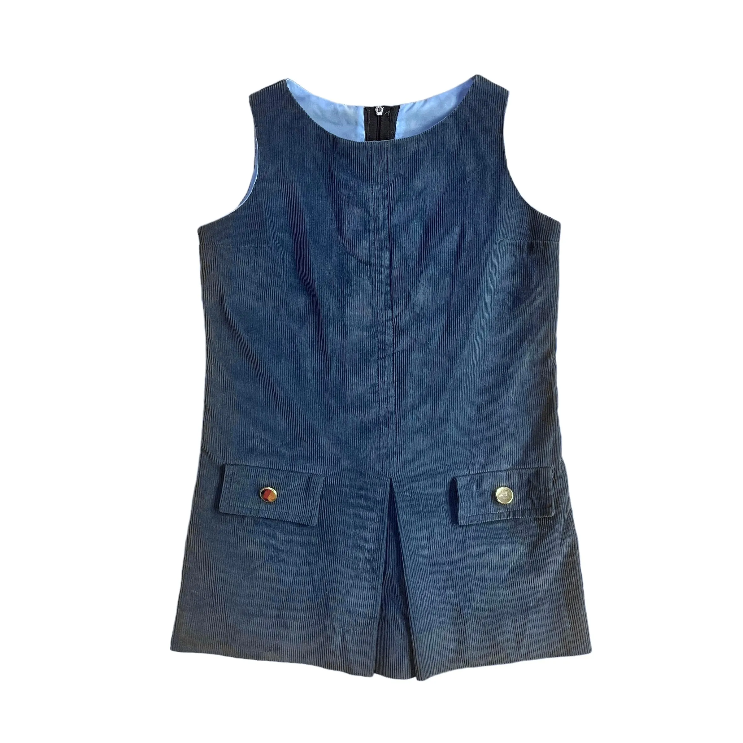 1960's Blue Cord Dress / 5-6Y