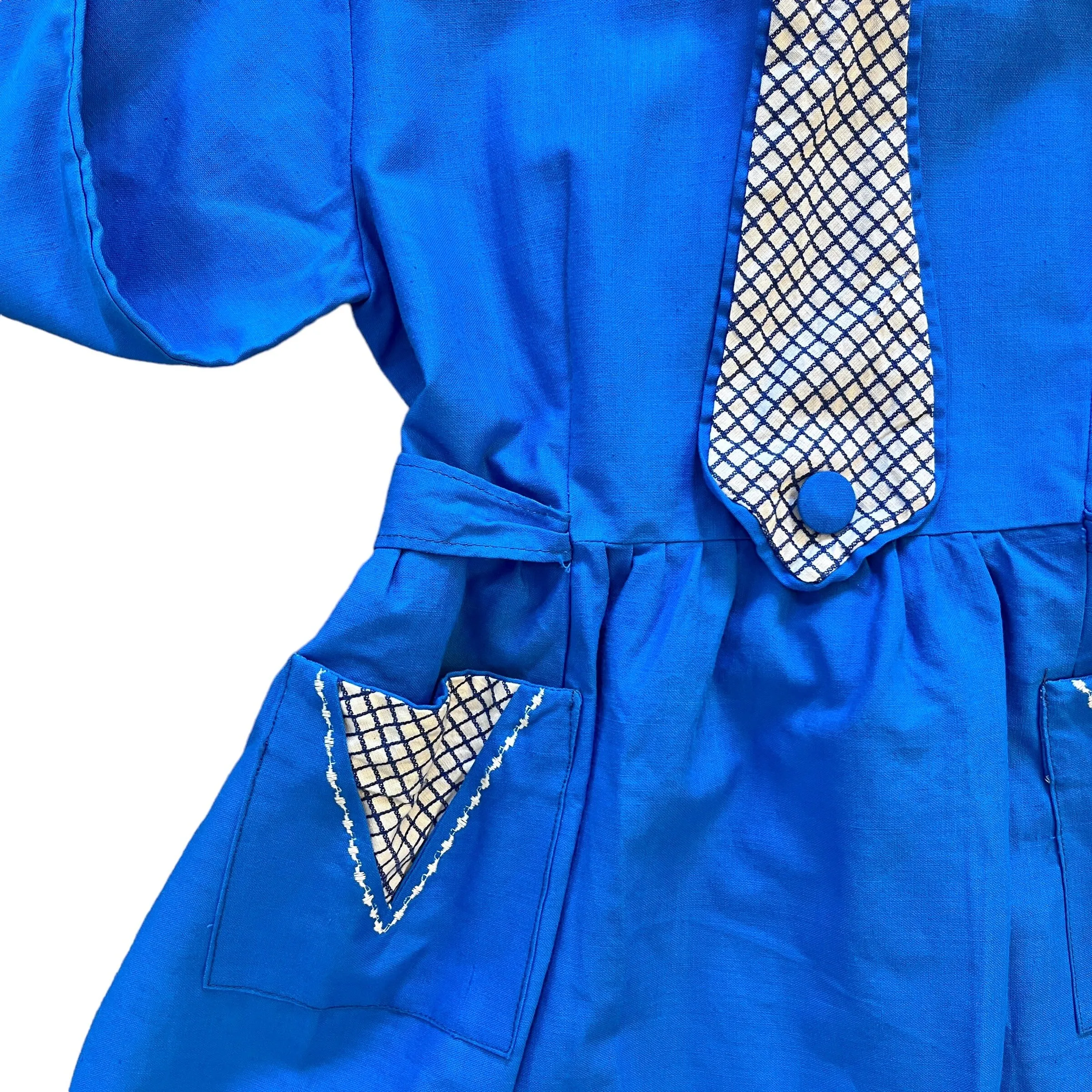 1960's Blue Dress/ Blouse / 5-6Y