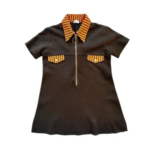 1960's Brown Mod Dress / 5-6Y