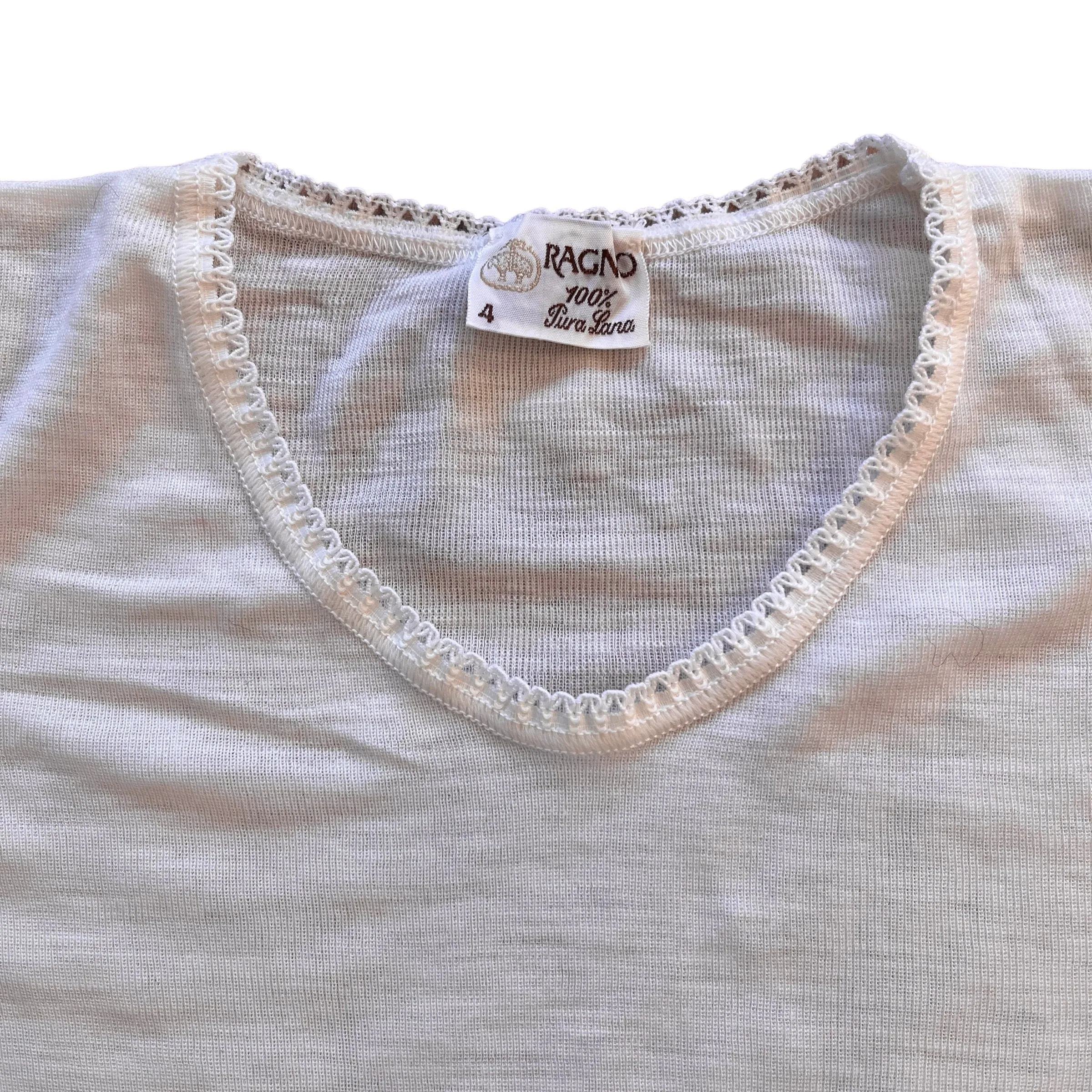 1970's Ivory  Top /Tee  6-8Y
