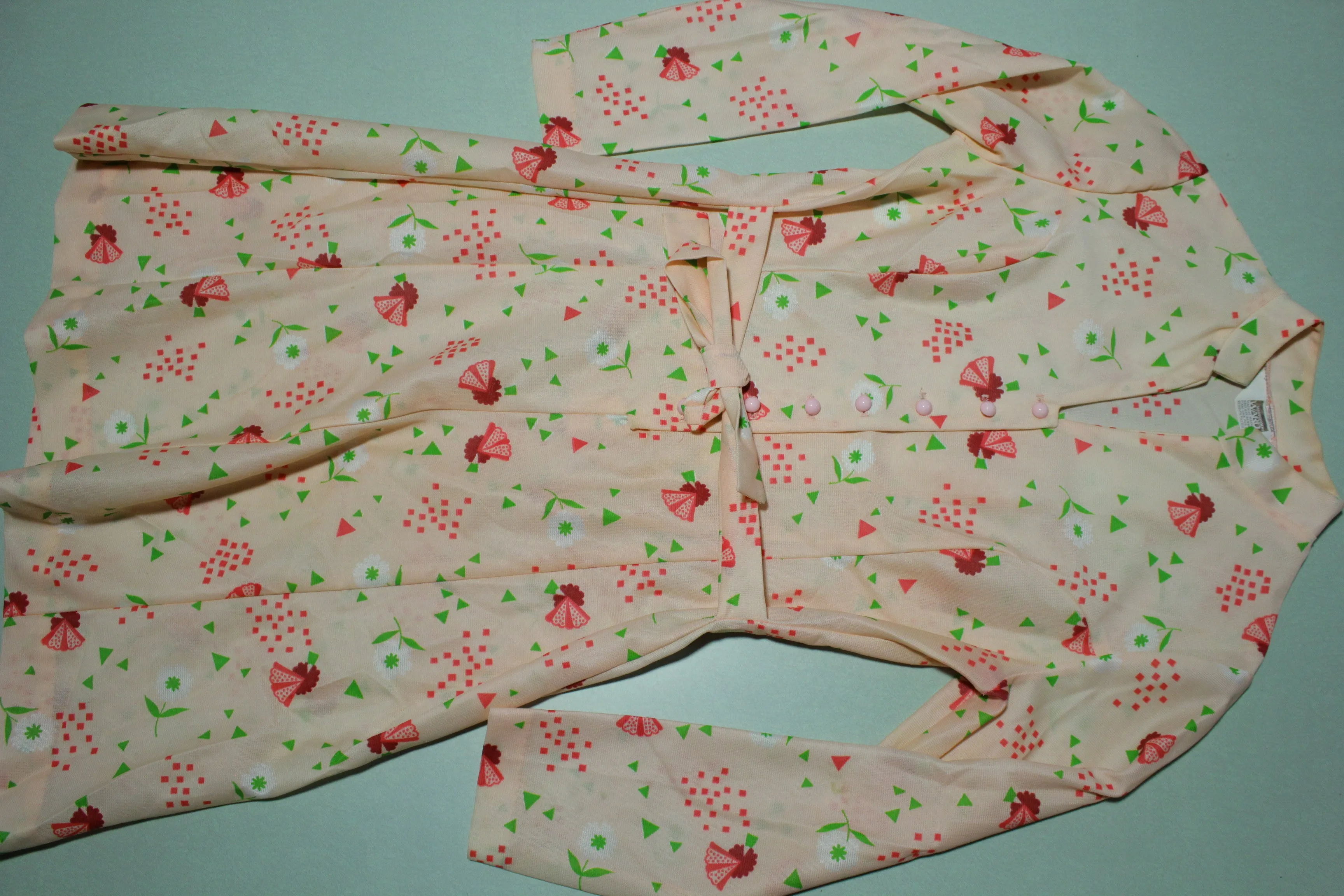 1970s Montgomery Ward Strawberry Vintage Dress