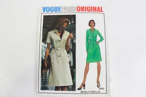 1970s Vogue Paris Original Sewing Pattern 2935, Molyneux Dress, Complete