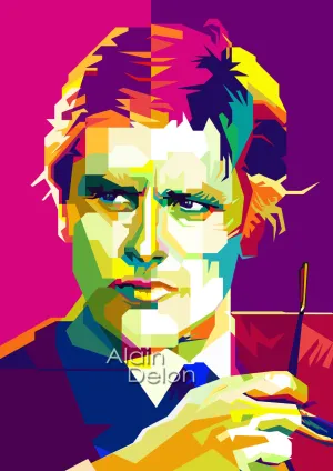 Alain Delon 70s Hollywood Icon Pop WPAP