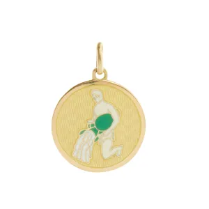 Aquarius Enamel Charm