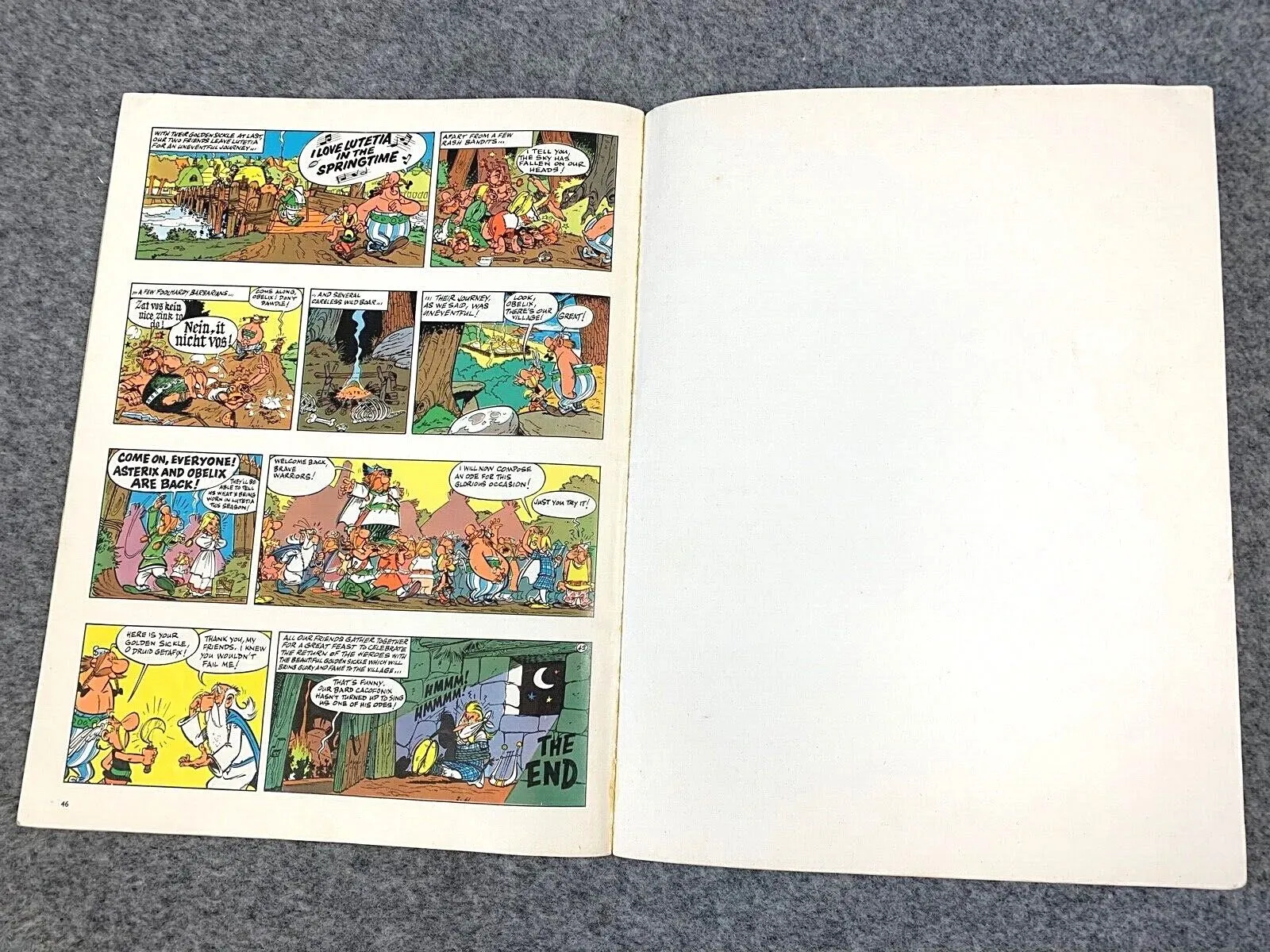 Asterix & the Golden Sickle - 1970s Hodder/Dargaud UK Edition Paperback Book Uderzo