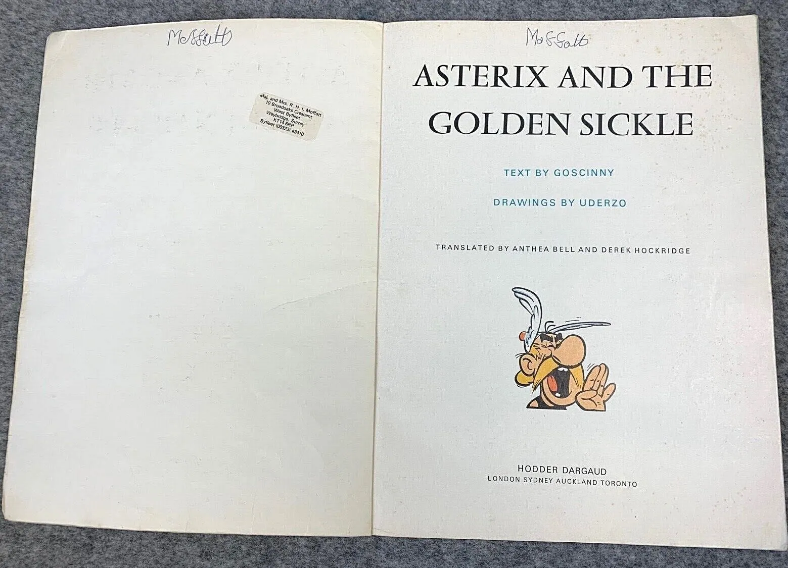 Asterix & the Golden Sickle - 1970s Hodder/Dargaud UK Edition Paperback Book Uderzo