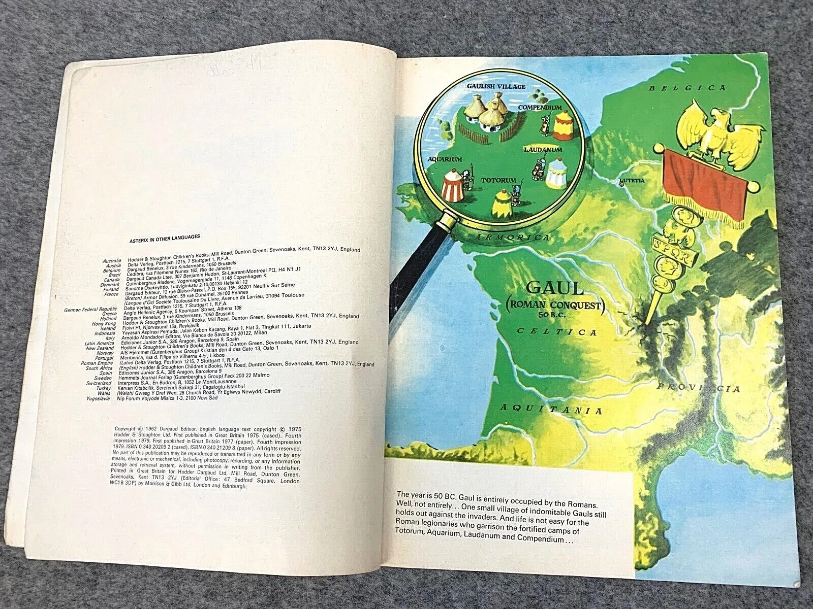 Asterix & the Golden Sickle - 1970s Hodder/Dargaud UK Edition Paperback Book Uderzo