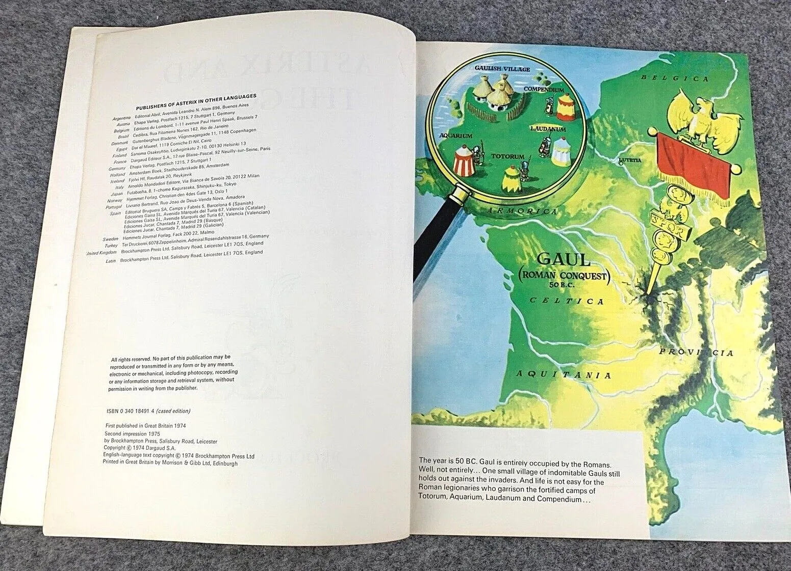 Asterix & the Goths - 1970s Hodder/Dargaud UK Edition Paperback Book Uderzo