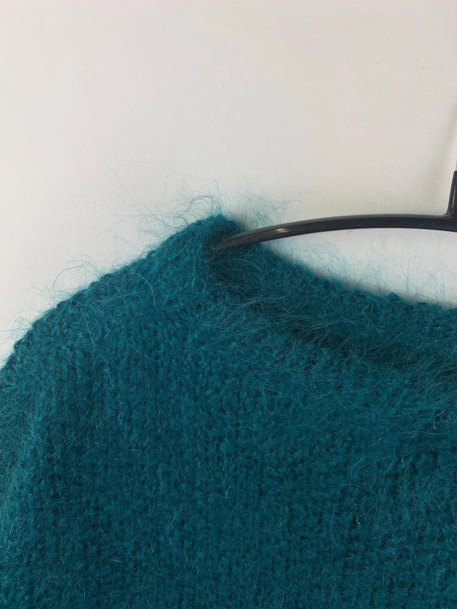 (M-L) 1970s Punk Mohair Box Knit Sweater