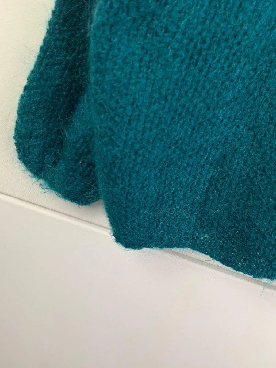 (M-L) 1970s Punk Mohair Box Knit Sweater