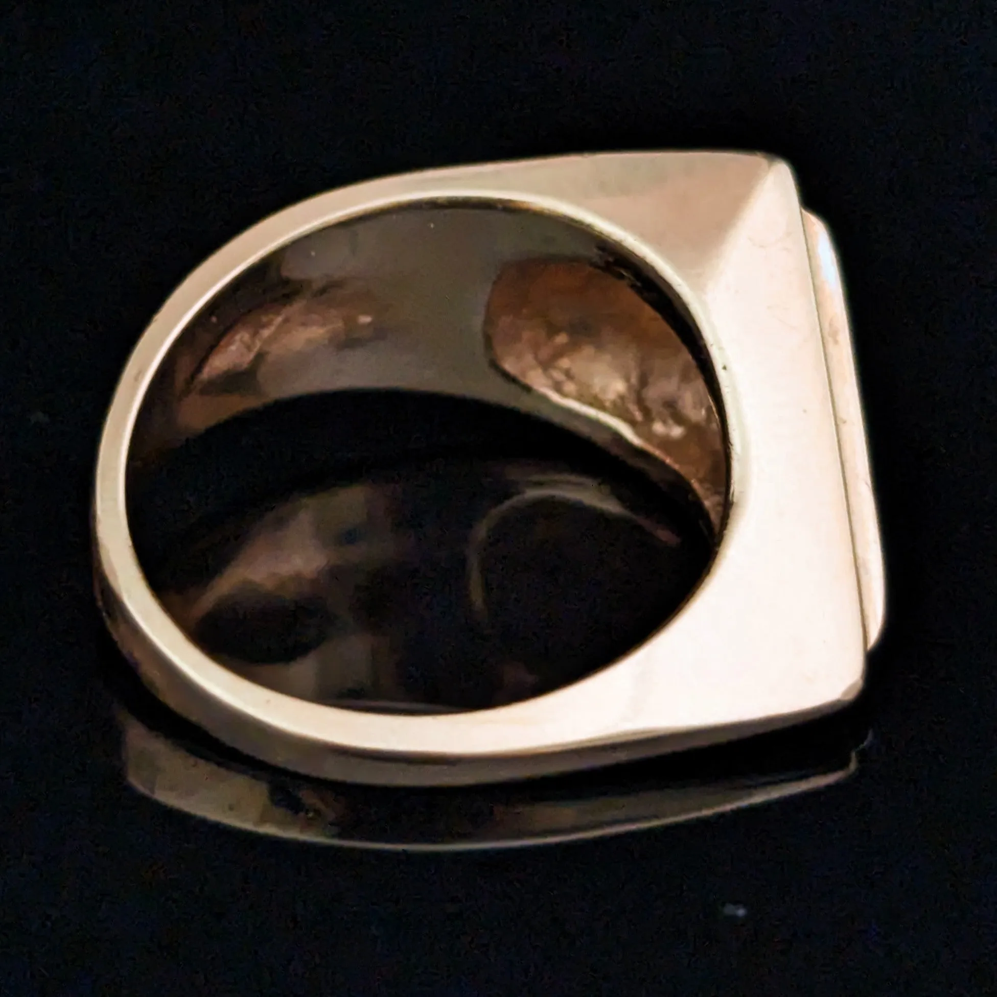 The Clayton - 1970's Diamonds 14k Yellow Gold Triangle Cocktail Ring