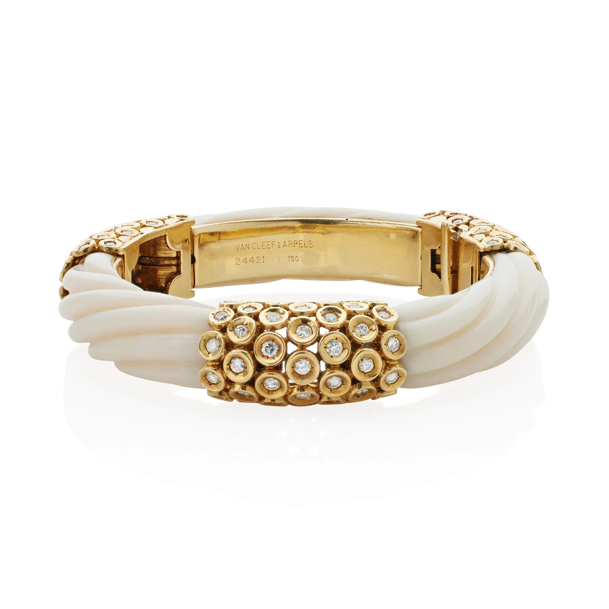 Van Cleef & Arpels White Coral and Diamond Bracelet