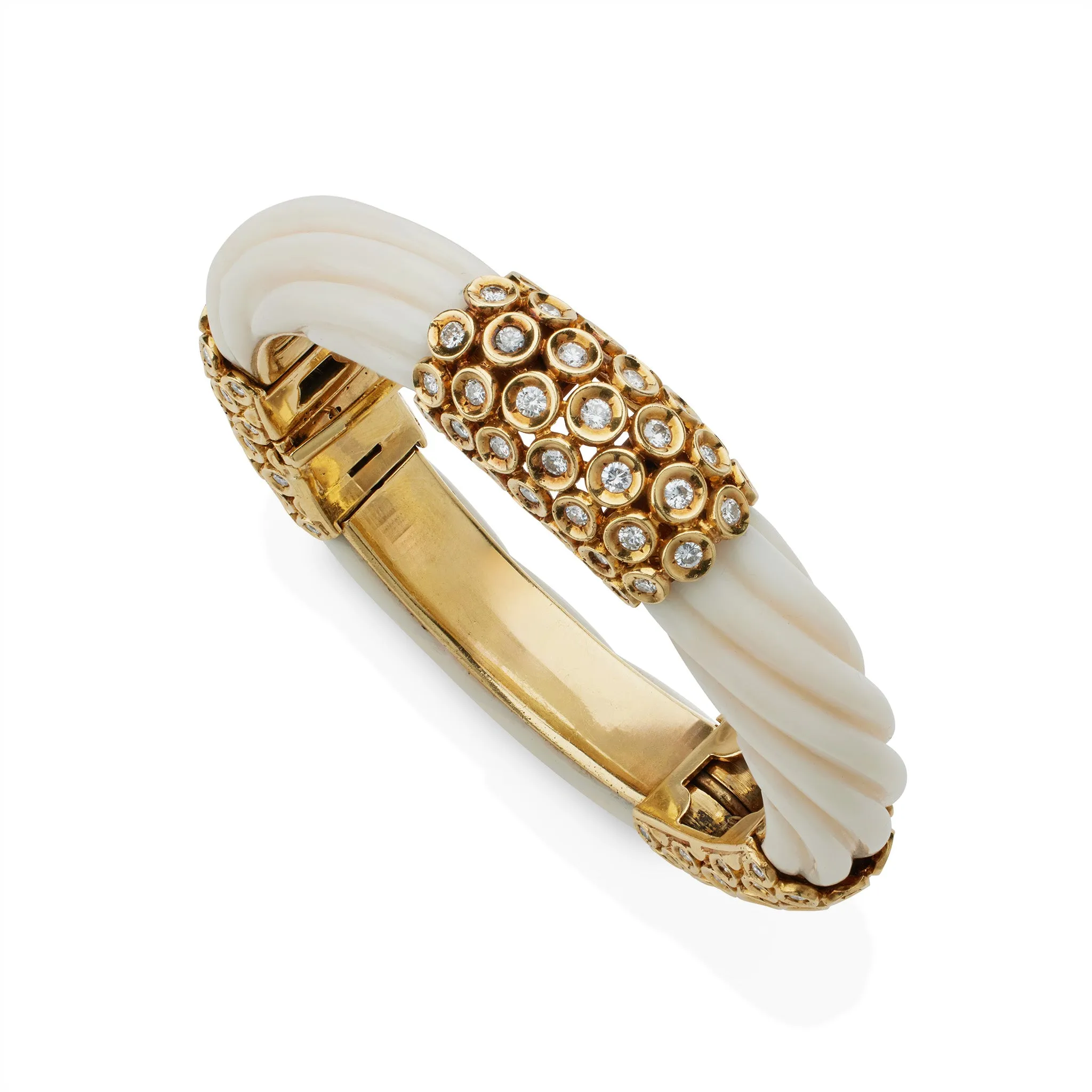 Van Cleef & Arpels White Coral and Diamond Bracelet