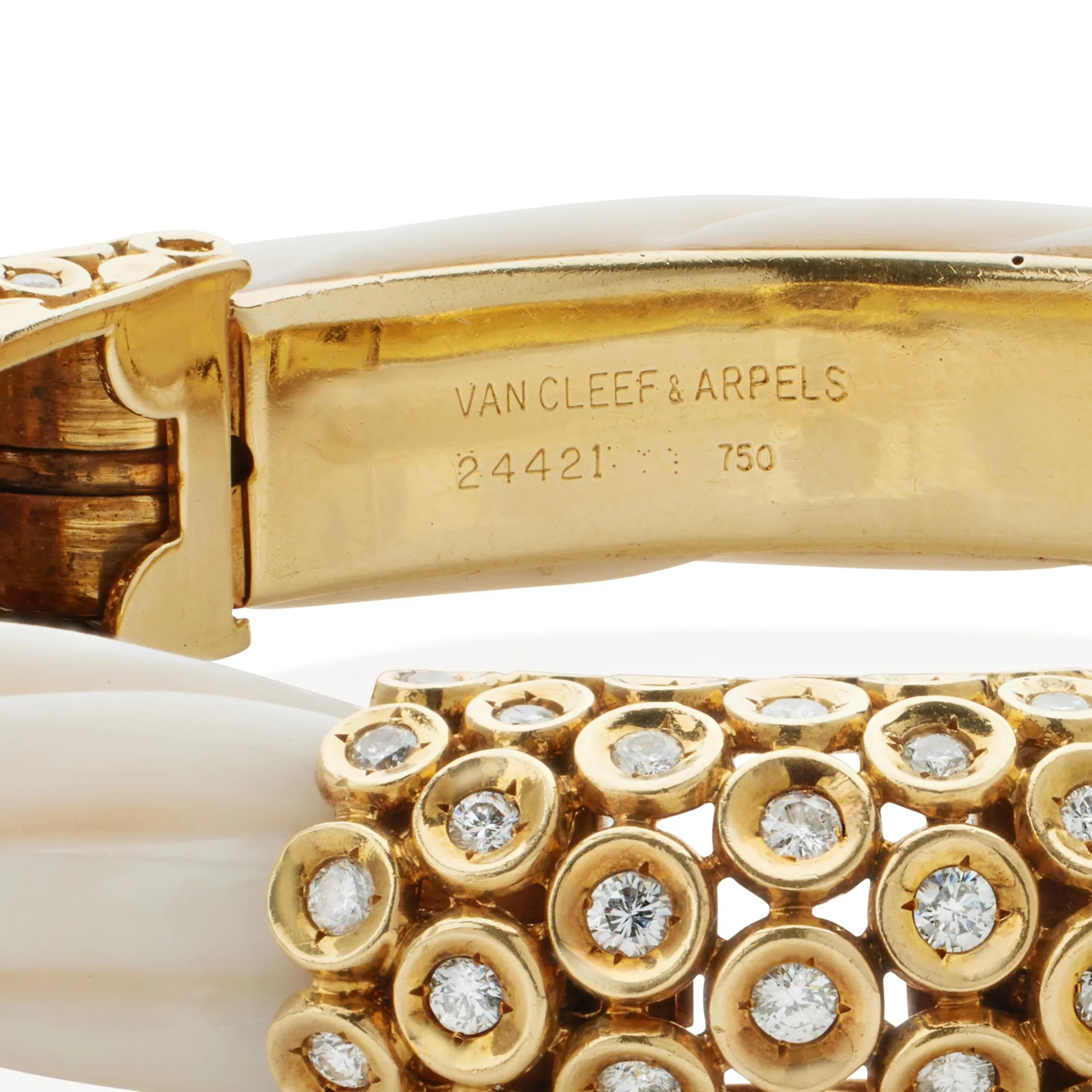 Van Cleef & Arpels White Coral and Diamond Bracelet