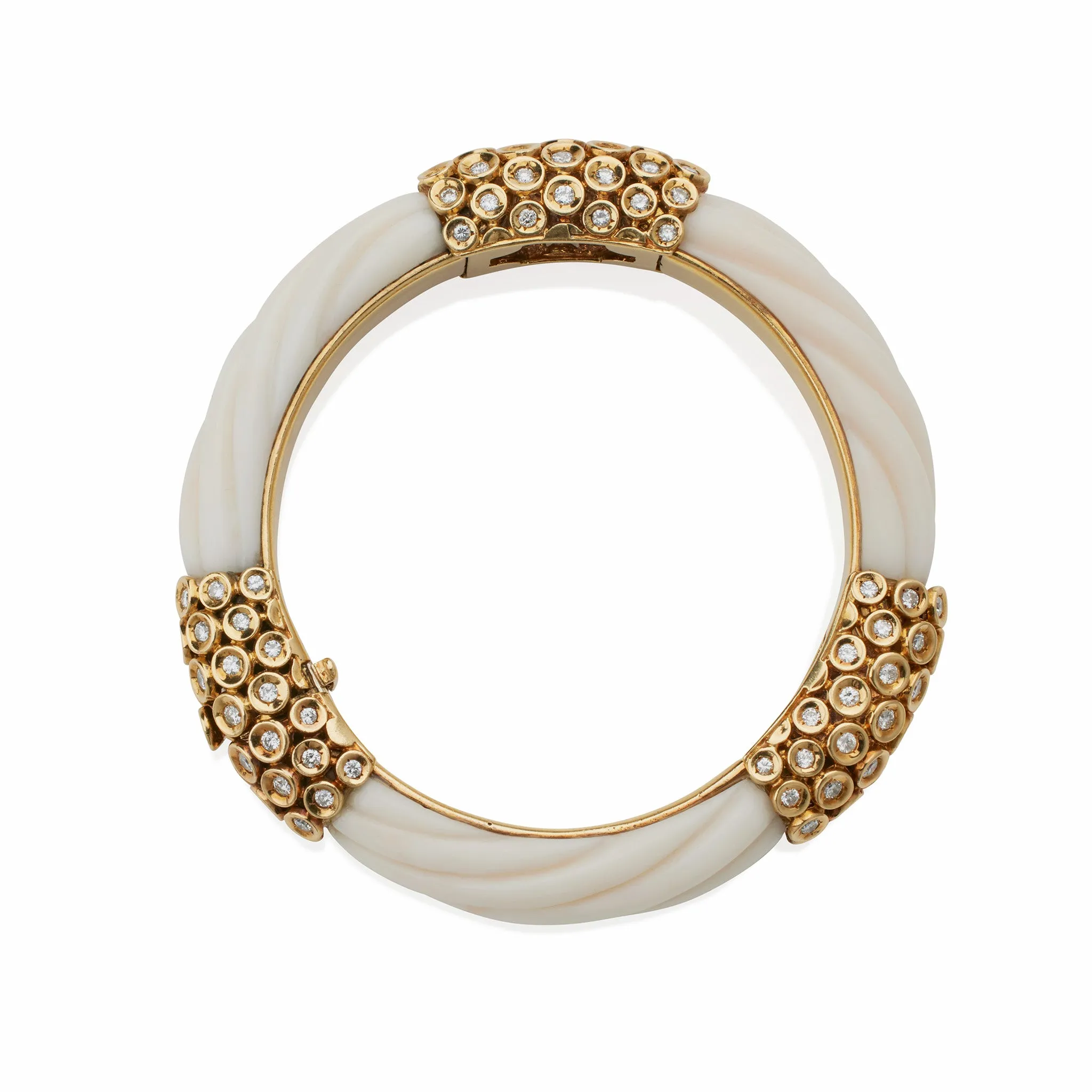 Van Cleef & Arpels White Coral and Diamond Bracelet